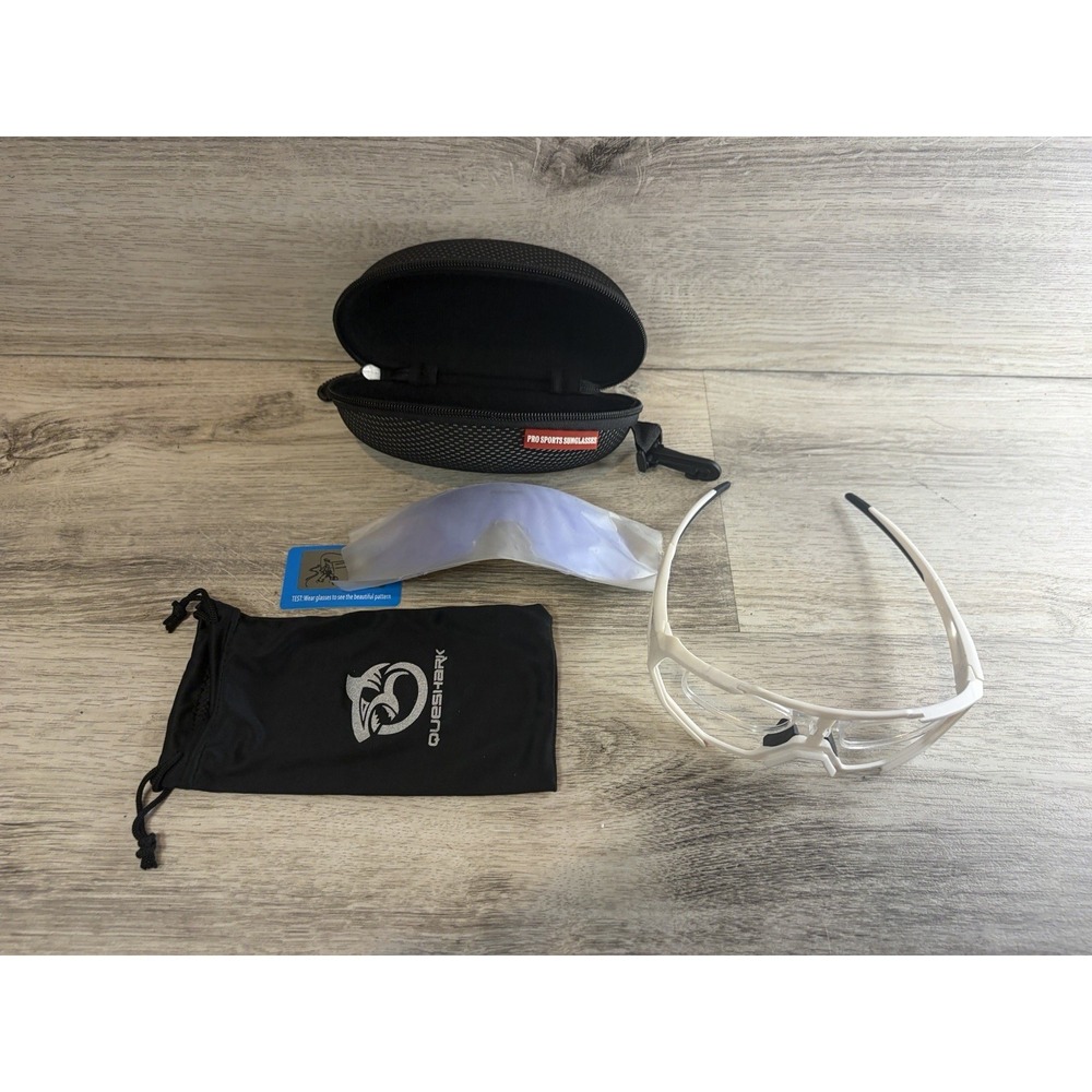 Queshark Cycling Glasses Sports Sunglasses for Men Interchangeable
